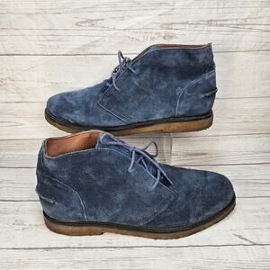 Polo Ralph Lauren Marlow Boots Mens Size 10D Blue Suede Chukka Crepe Sole